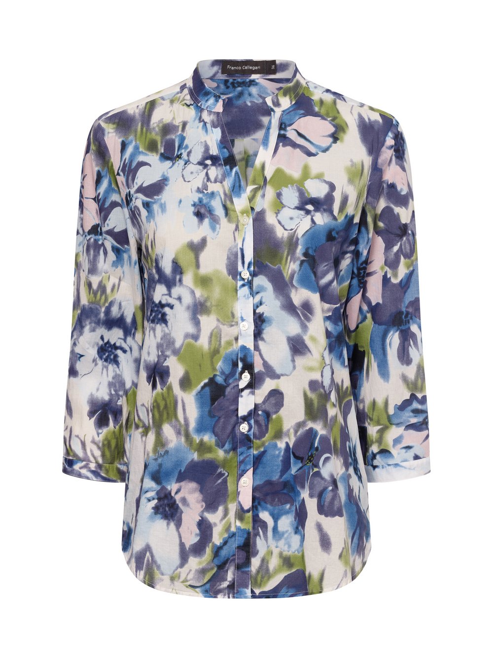 Franco Callegari Tunikabluse Damen Baumwolle gemustert