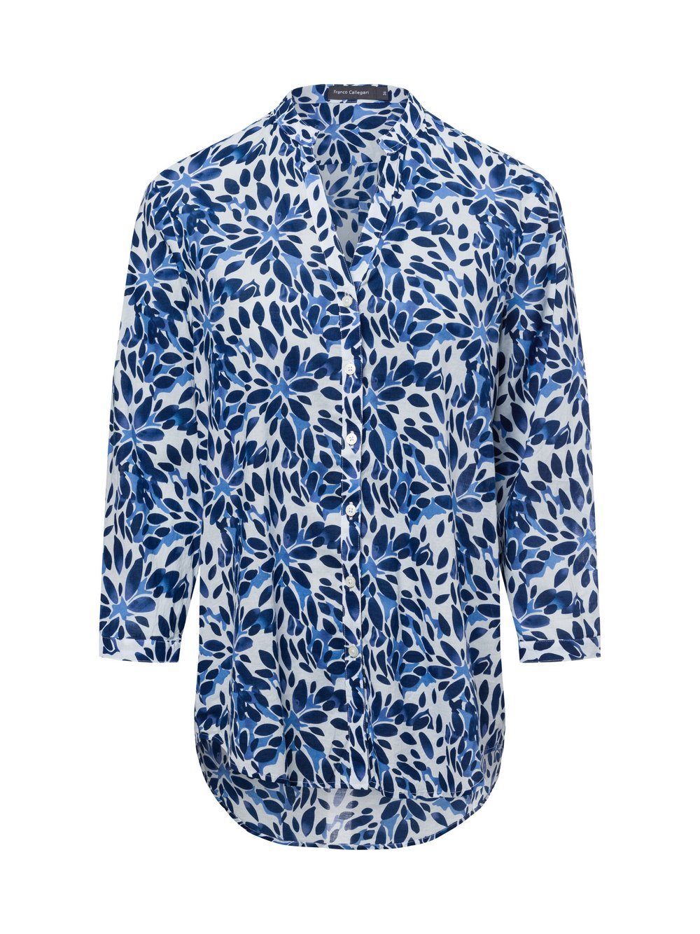 Franco Callegari Tunikabluse Damen Baumwolle gemustert