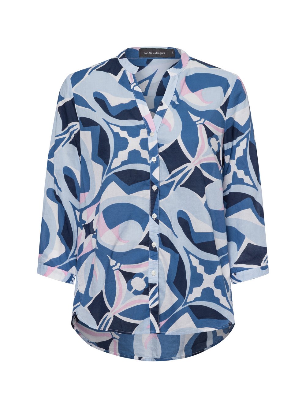 Franco Callegari Tunikabluse Damen Baumwolle gemustert