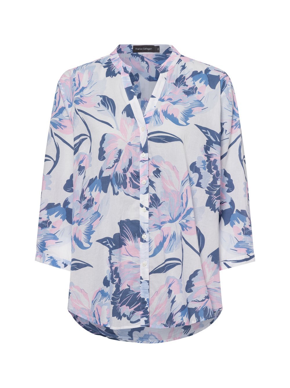 Franco Callegari Tunikabluse Damen Baumwolle gemustert