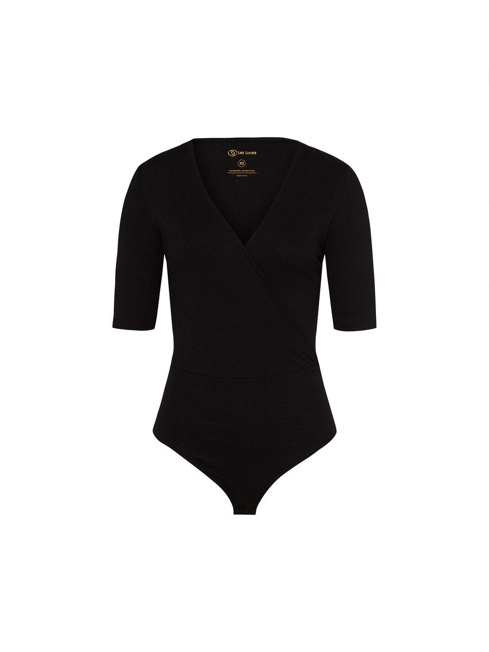 Les Lunes Body mit 3/4-Arm in Wickeloptik Damen Viskose