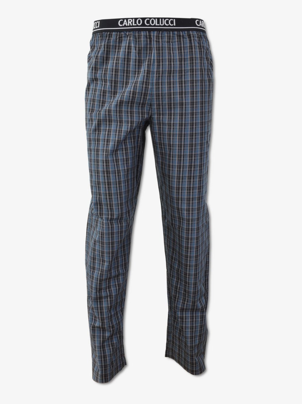 Carlo Colucci Pyjama Herren Baumwolle kariert
