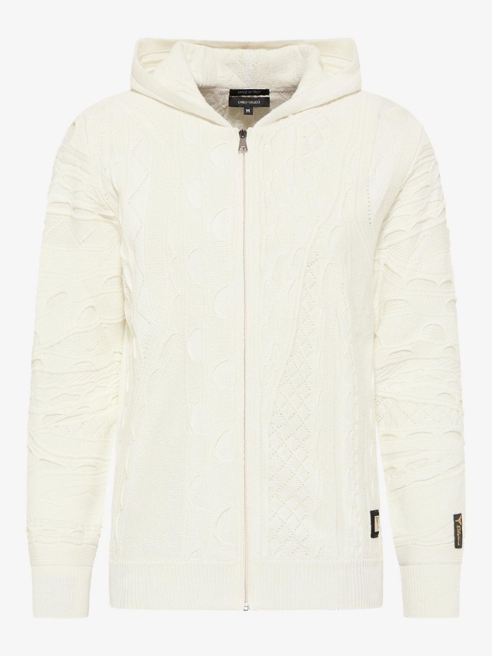 Carlo Colucci Jacquardpullover Damen Baumwolle gestreift