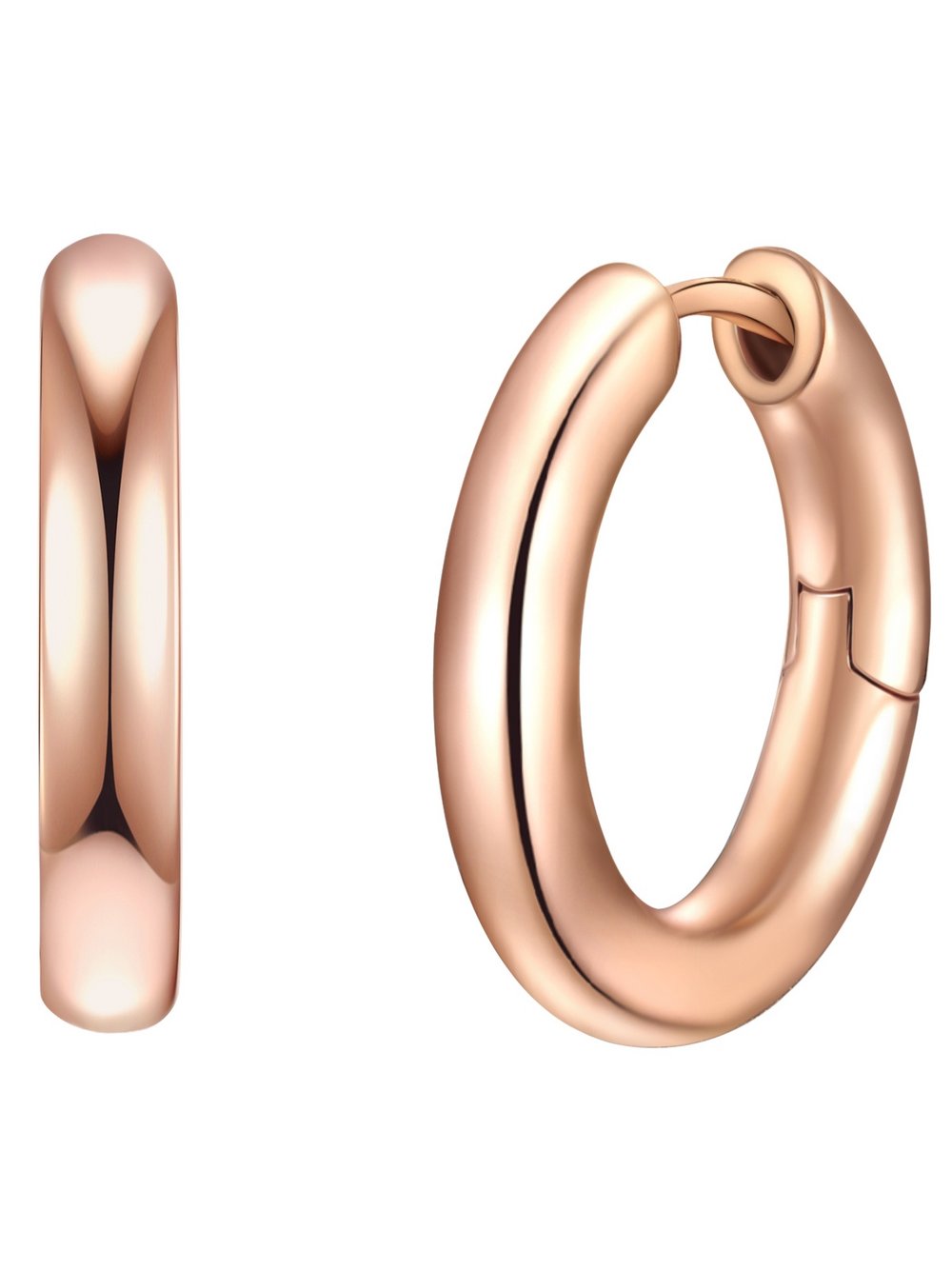 Yokoamii Creolen Damen Metall roségold