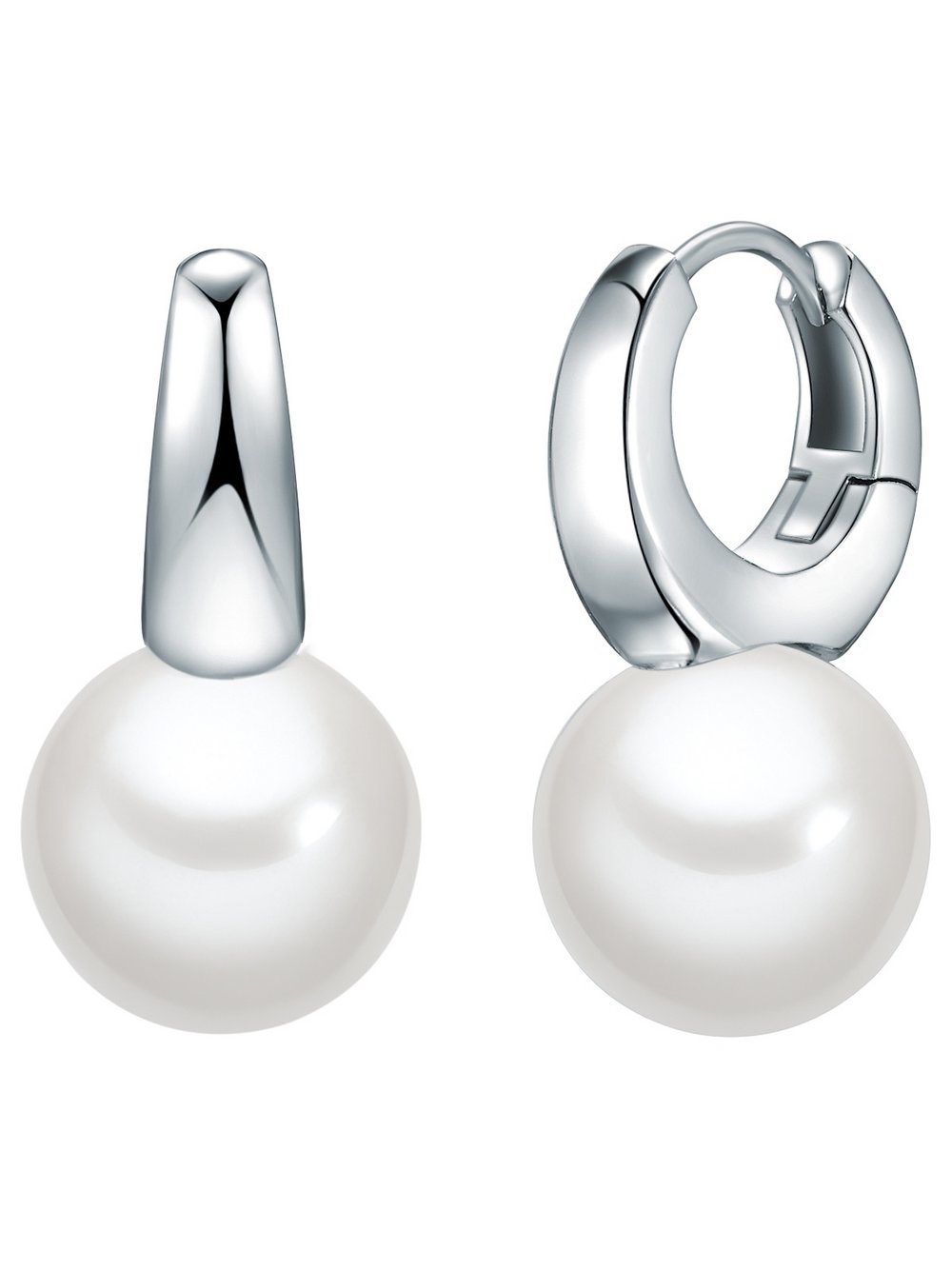 Yokoamii Perlen-Creolen Damen Messing