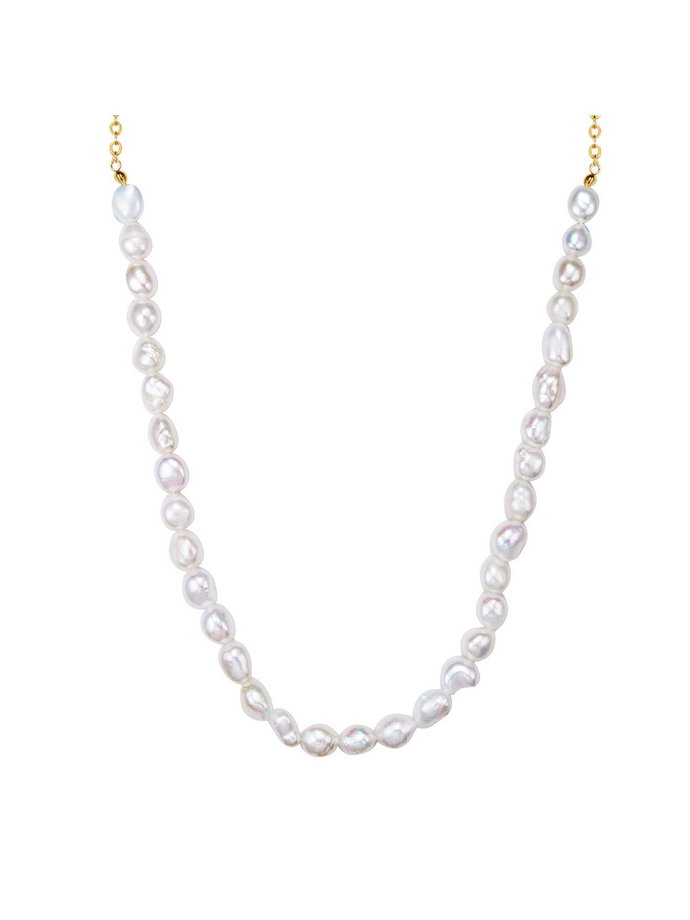 Yokoamii Perlen-Kette Damen Metall