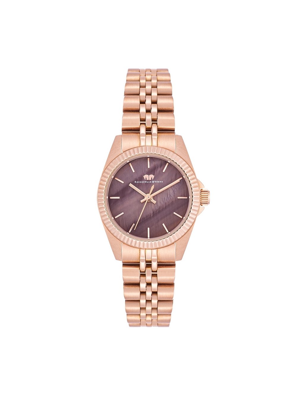 Rhodenwald & Söhne Armband-Uhr Damen Edelstahl roségold