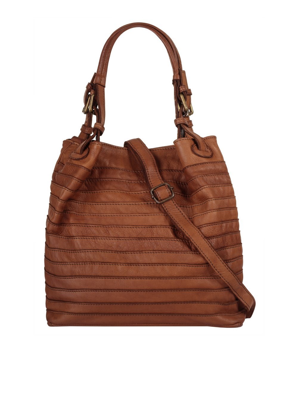 Samantha Look Shopper Damen Leder gestreift