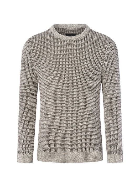 Ragman Strickpullover Herren Baumwolle meliert