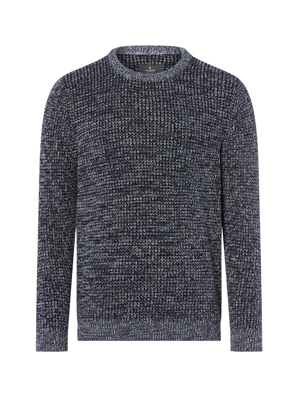 Ragman Strickpullover Herren Baumwolle meliert