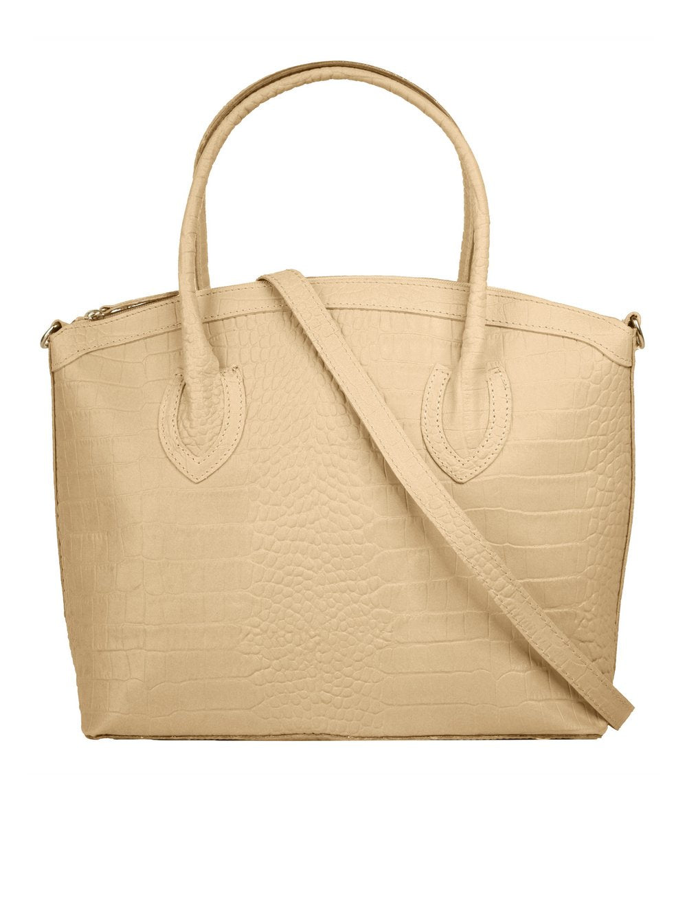 Cluty Handtasche Damen Leder gemustert