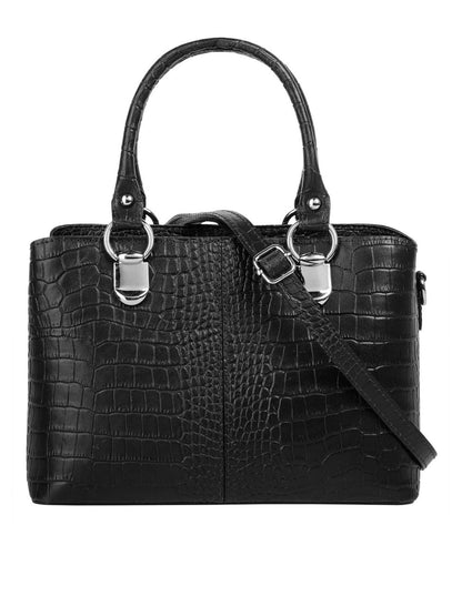 Cluty Umhängetasche Damen Leder gemustert