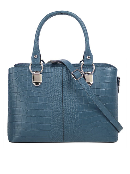 Cluty Umhängetasche Damen Leder gemustert