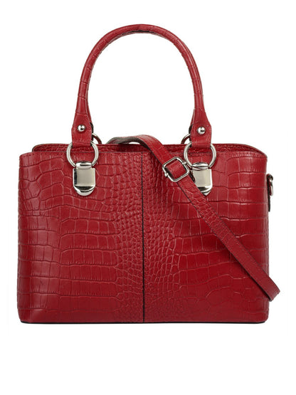 Cluty Umhängetasche Damen Leder gemustert