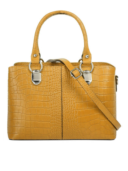 Cluty Umhängetasche Damen Leder gemustert