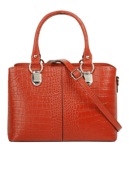 Cluty Umhängetasche Damen Leder gemustert