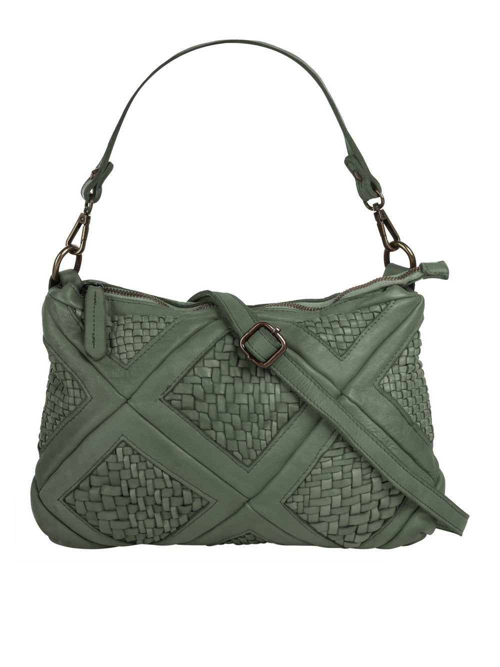 Samantha Look Umhängetasche Damen Leder gemustert