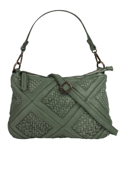 Samantha Look Umhängetasche Damen Leder gemustert