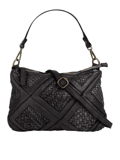 Samantha Look Umhängetasche Damen Leder gemustert