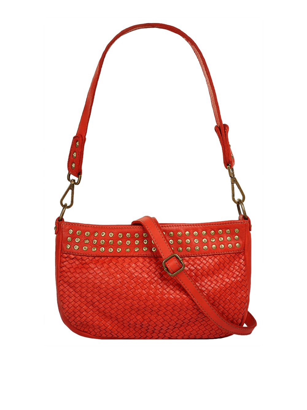 Samantha Look Umhängetasche Damen Leder gemustert