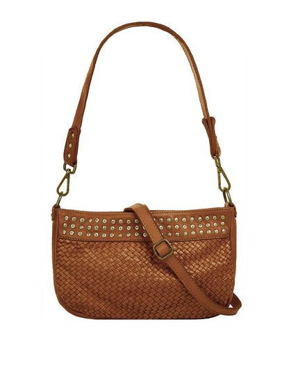 Samantha Look Umhängetasche Damen Leder gemustert