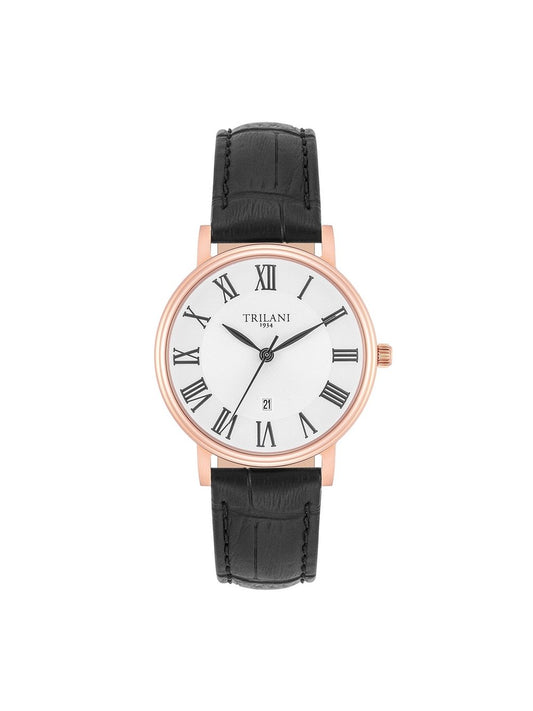 Trilani Armband-Uhr Quarzuhr Damen Edelstahl roségold