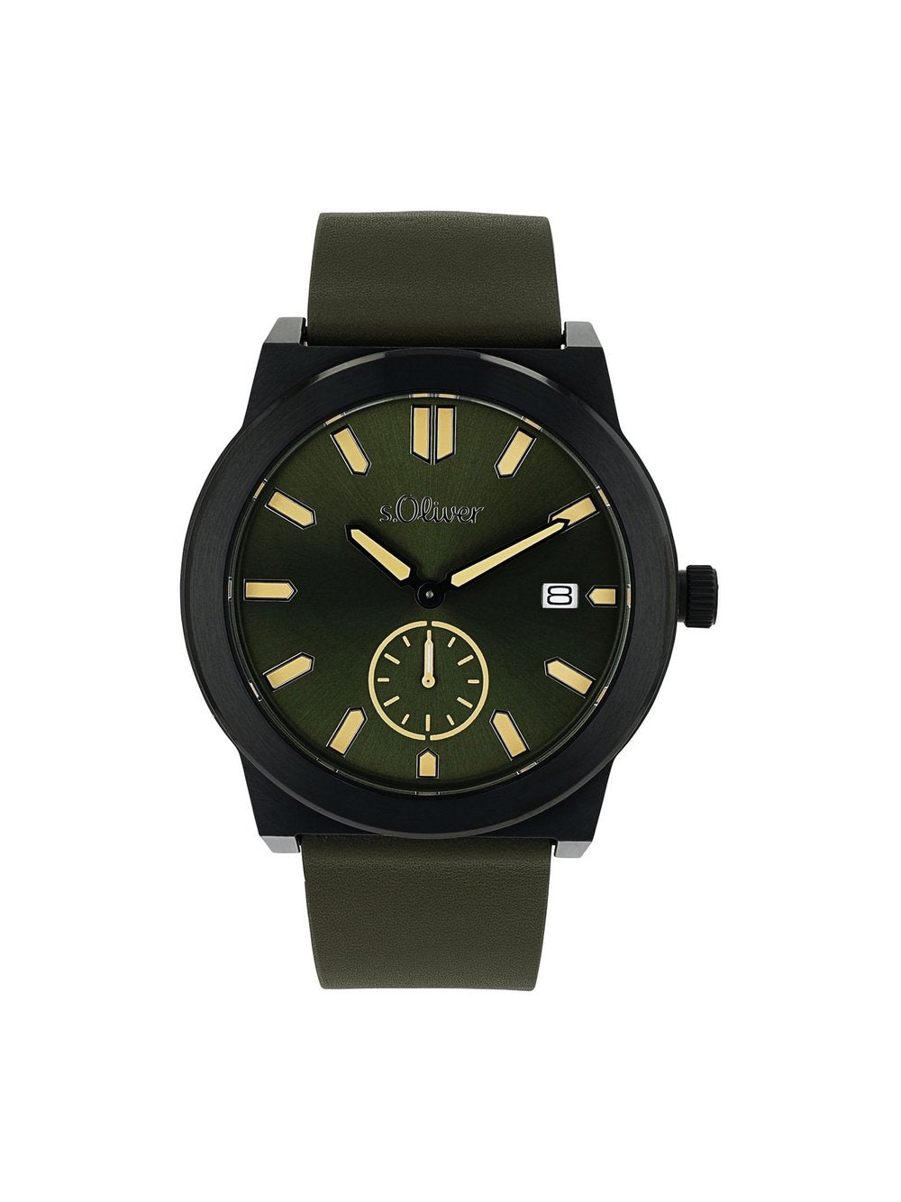 s.Oliver Quarzuhr Herren Leder