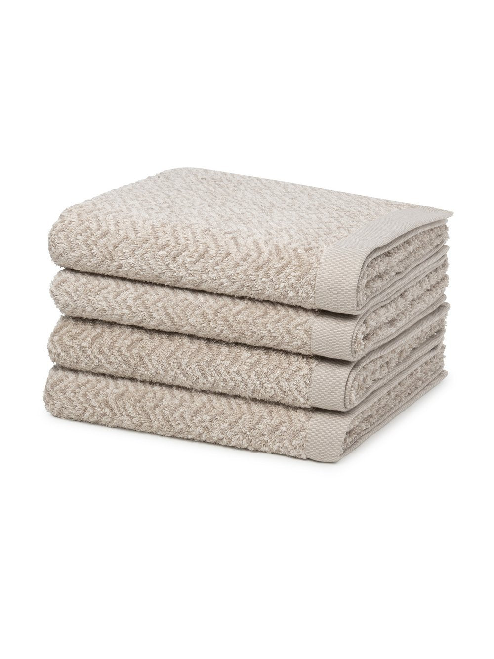 Möve Handtuchset 4-teilig Damen Baumwolle strukturiert