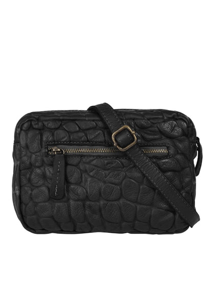 Samantha Look Umhängetasche Damen Leder gemustert