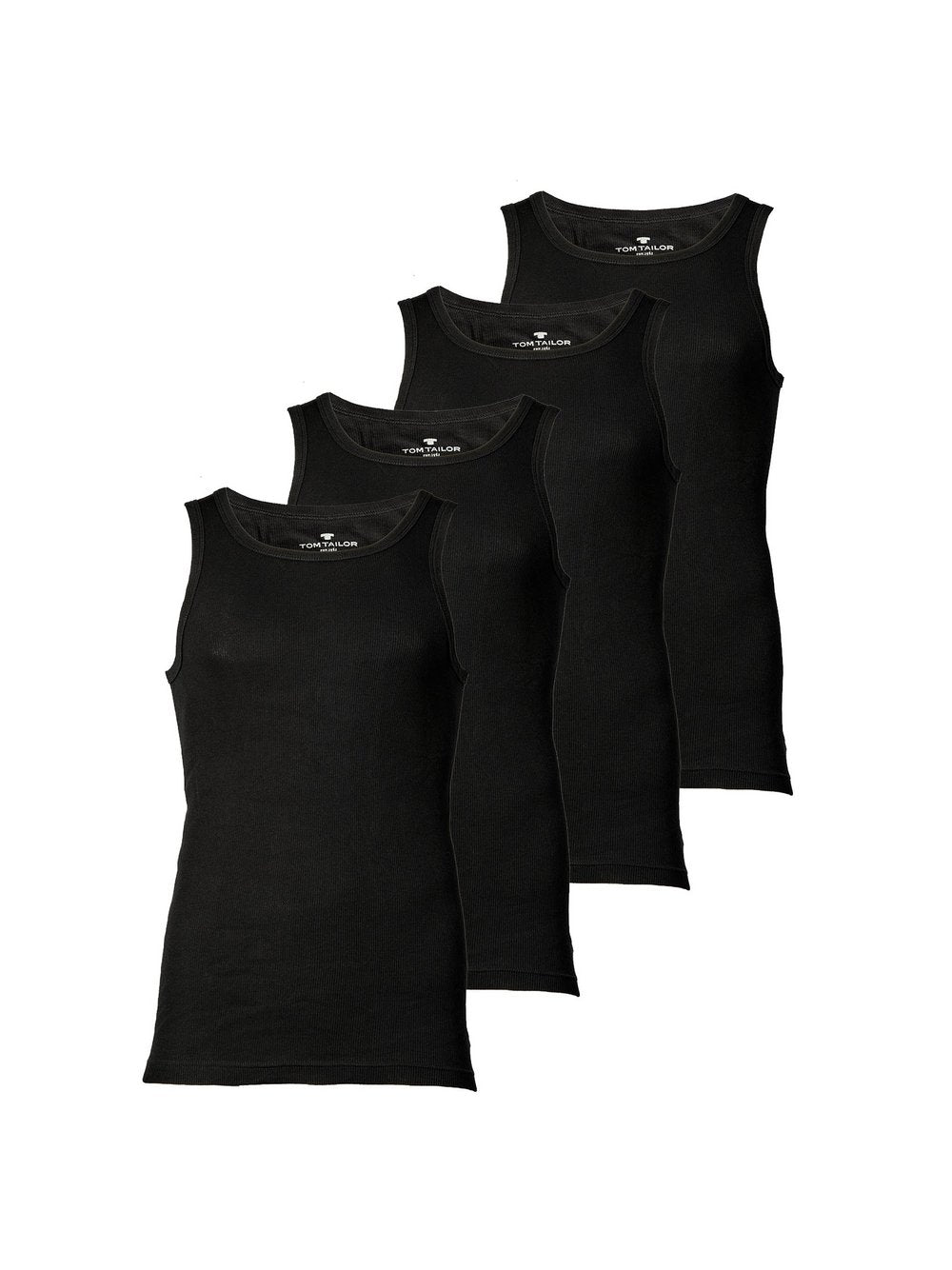 Tom Tailor Unterhemd 4er Pack Herren Baumwolle