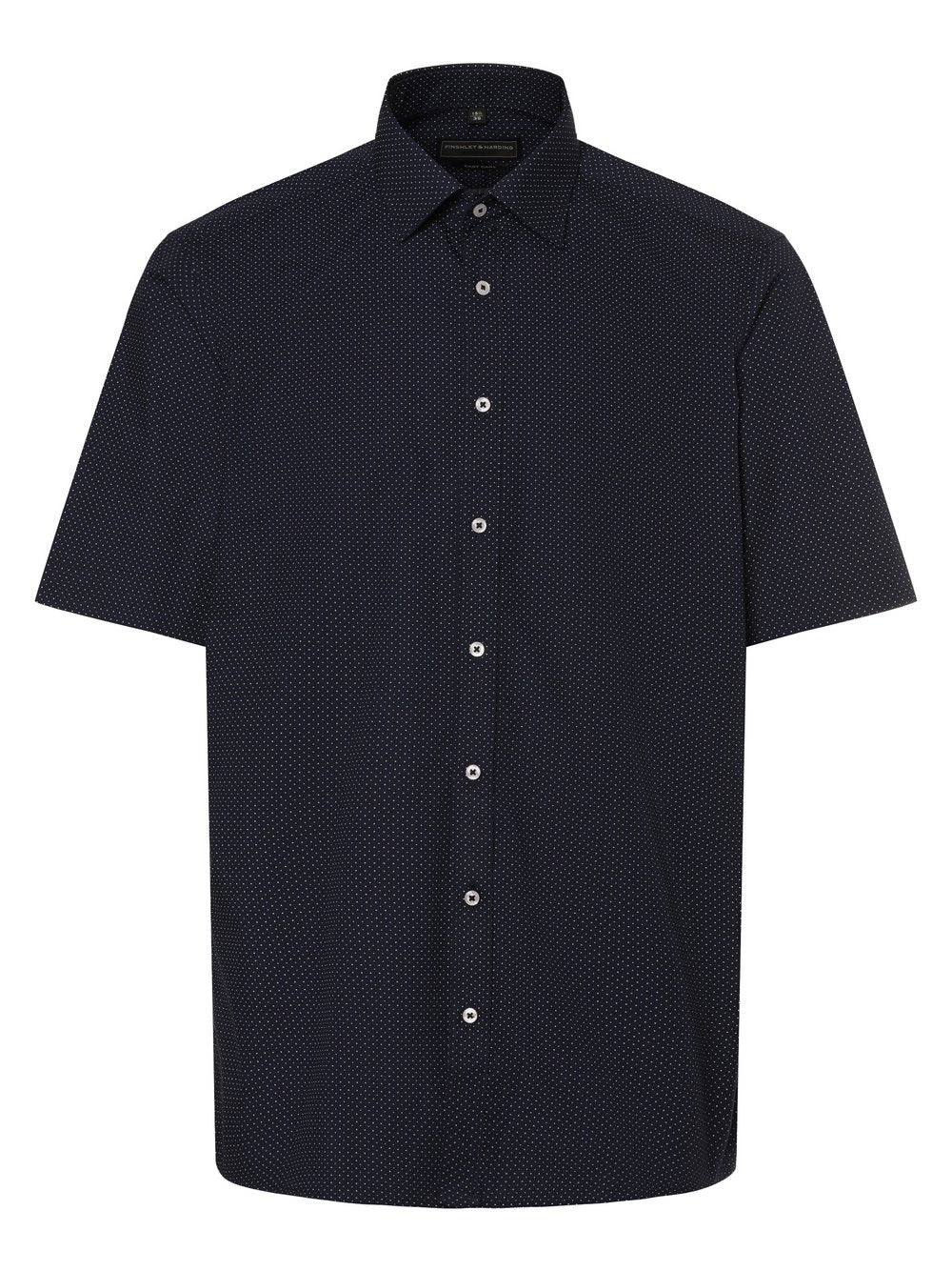 Finshley & Harding Hemd Herren Modern Fit Baumwolle gepunktet