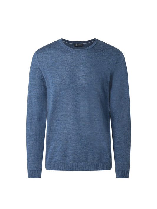 MAERZ Feinstrickpullover aus Merinowolle Herren meliert