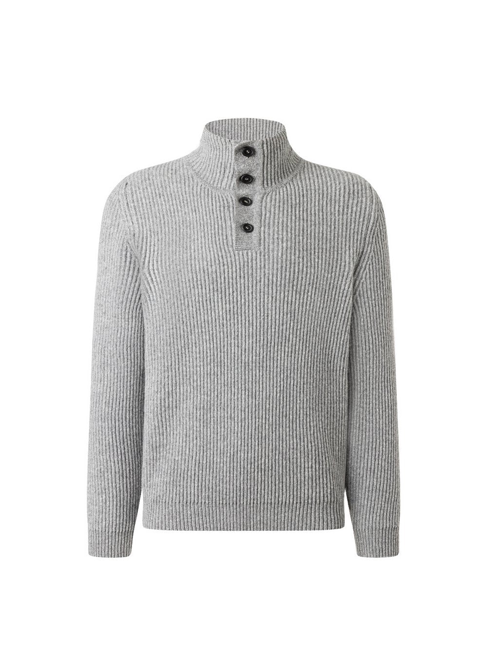 MAERZ Troyer-Pullover aus Merinowolle Herren Rippe meliert