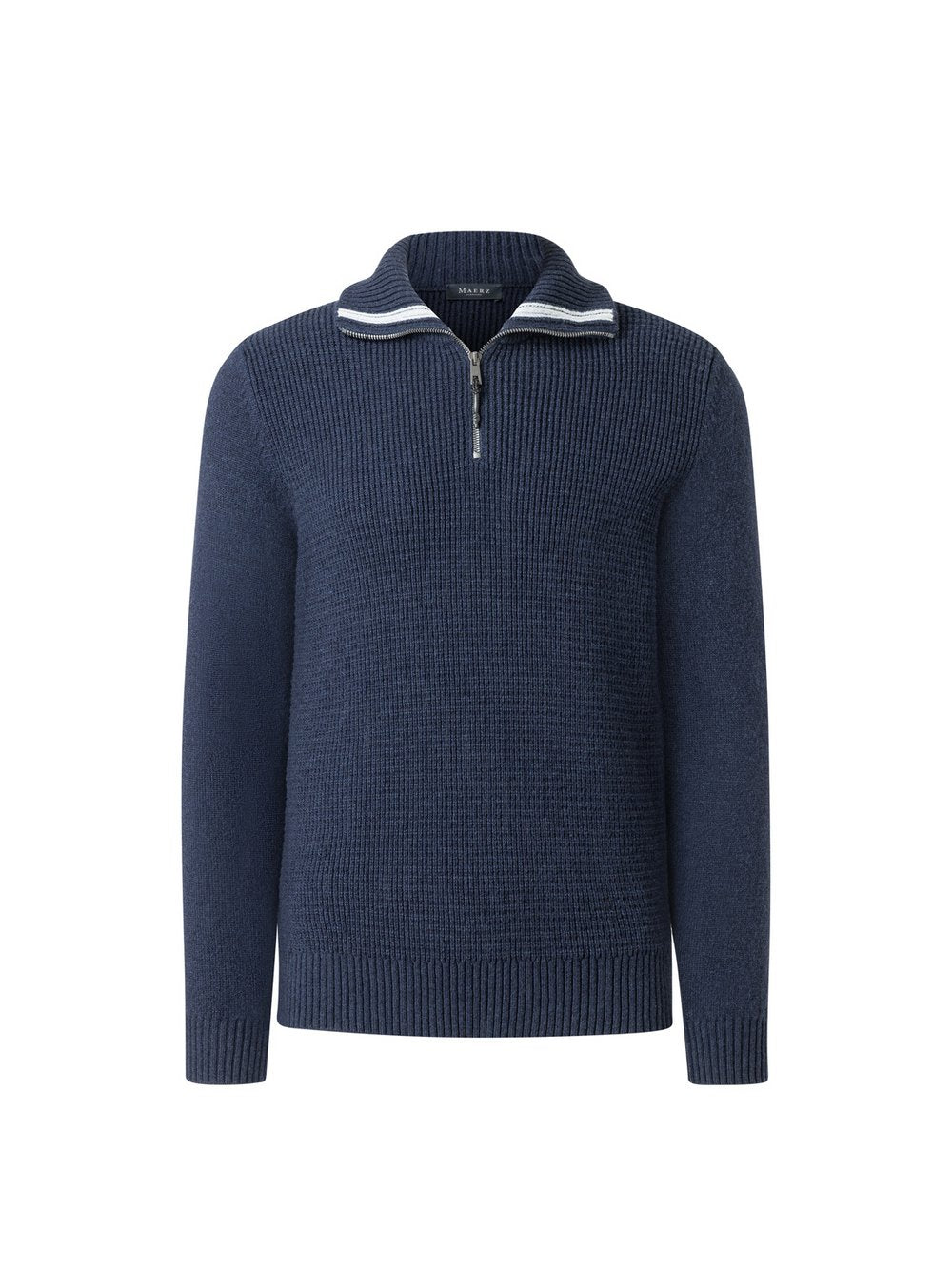 MAERZ Troyer-Pullover aus Merinowolle Herren Rippe meliert