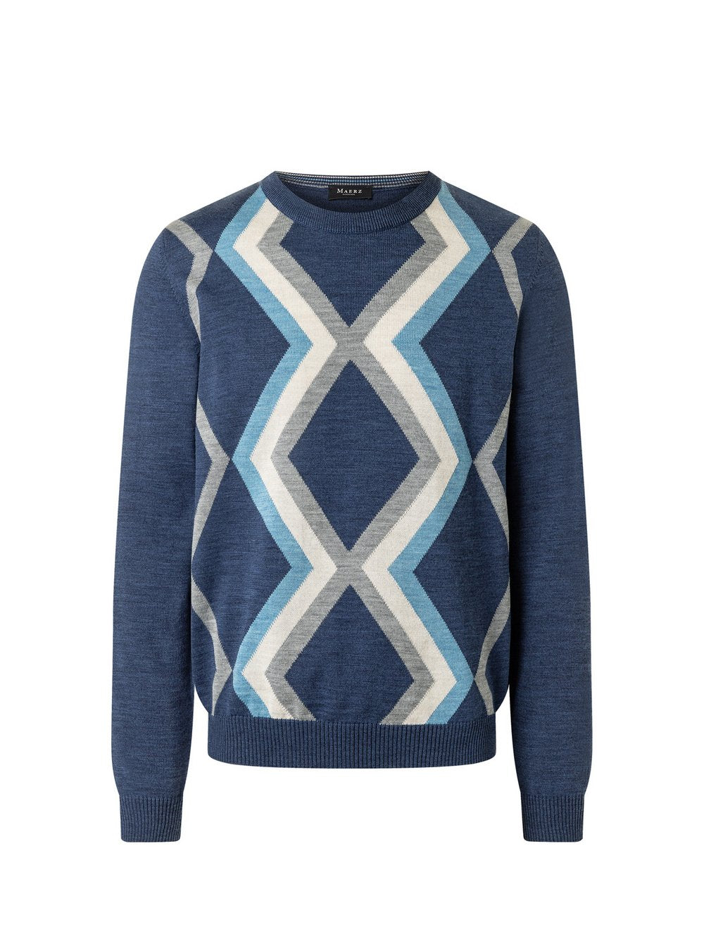 MAERZ Pullover aus Schurwolle Herren gemustert