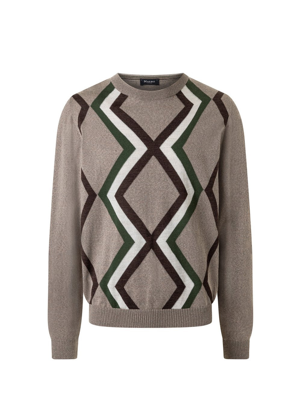 MAERZ Pullover aus Schurwolle Herren gemustert