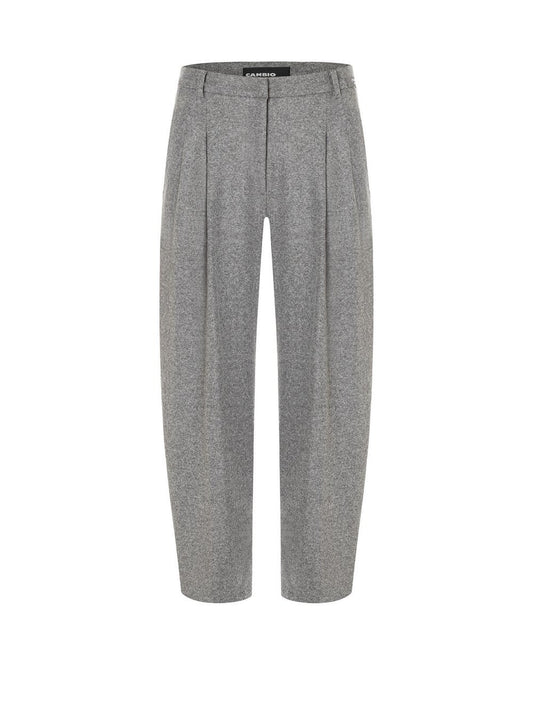 Cambio Bundfaltenhose mit Woll-Anteil Damen meliert