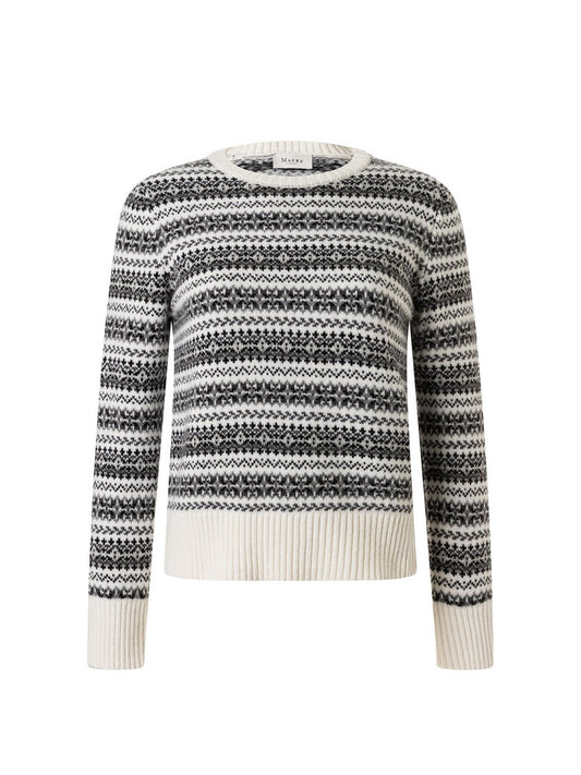 MAERZ Wollpullover Damen Schurwolle gemustert
