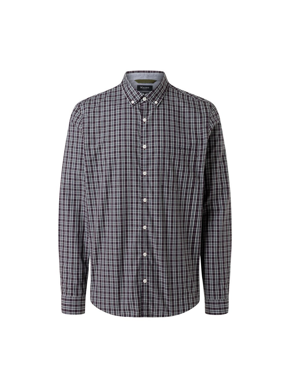 MAERZ Businesshemd Herren Regular Fit Baumwolle kariert