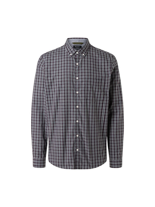 MAERZ Businesshemd Herren Regular Fit Baumwolle kariert