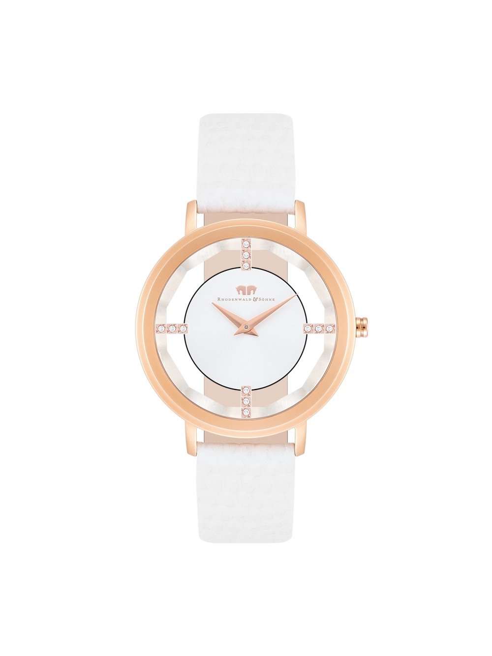 Rhodenwald & Söhne Quarzuhr Damen Edelstahl roségold