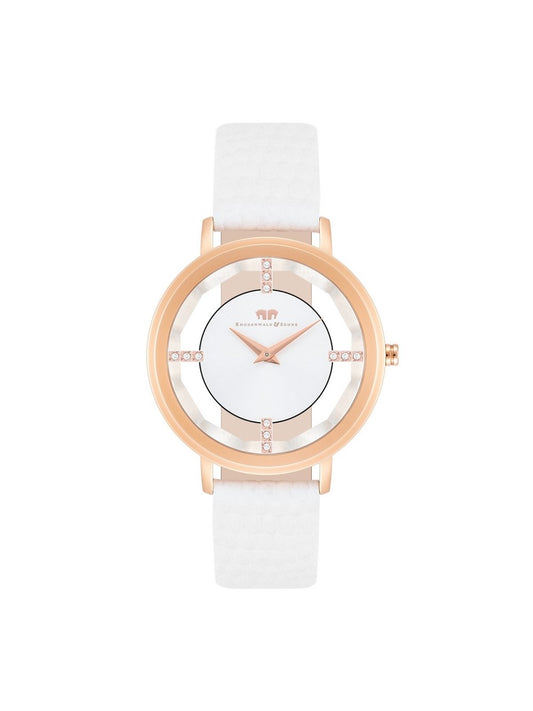 Rhodenwald & Söhne Quarzuhr Damen Edelstahl roségold