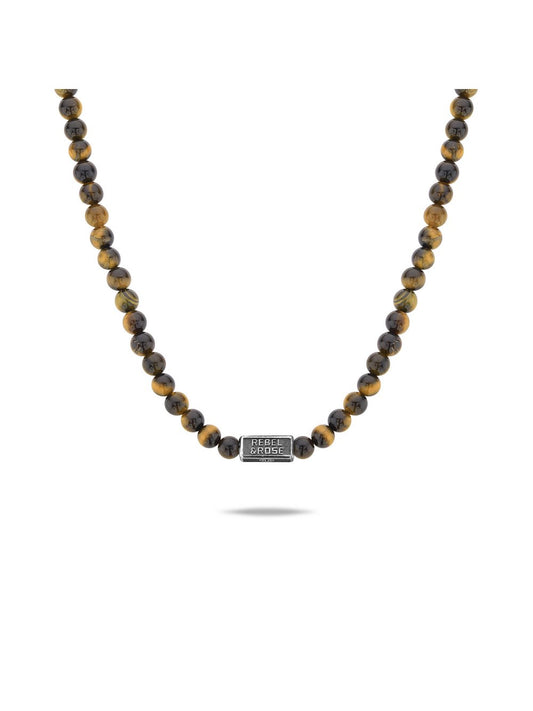 Rebel & Rose Halskette Damen Leder gemustert