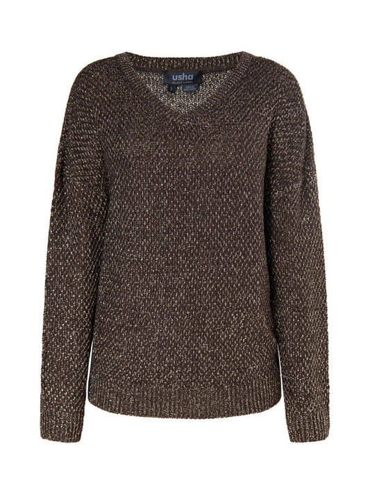 Usha Strickpullover Damen Metall