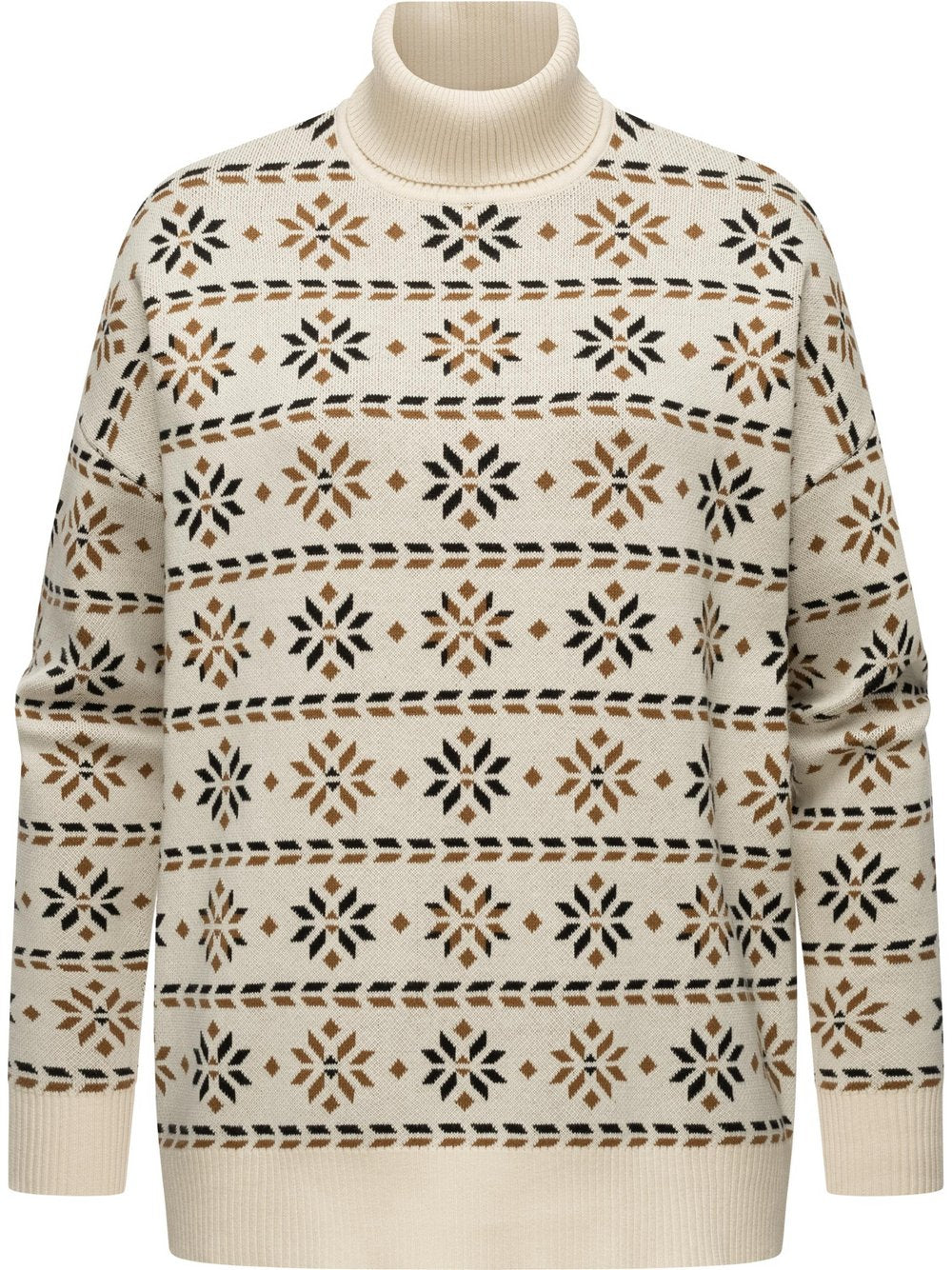 Ragwear Stehkragenpullover Damen Baumwolle gemustert