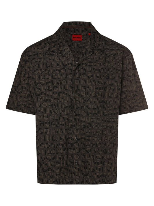 HUGO Hemd Herren Modern Fit Baumwolle gemustert