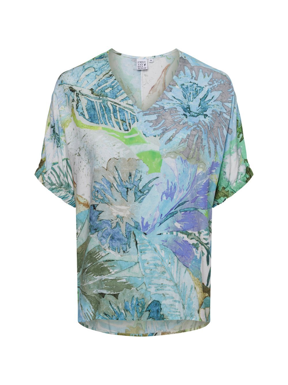 Emily van den Bergh Blusenshirt Damen Viskose gemustert