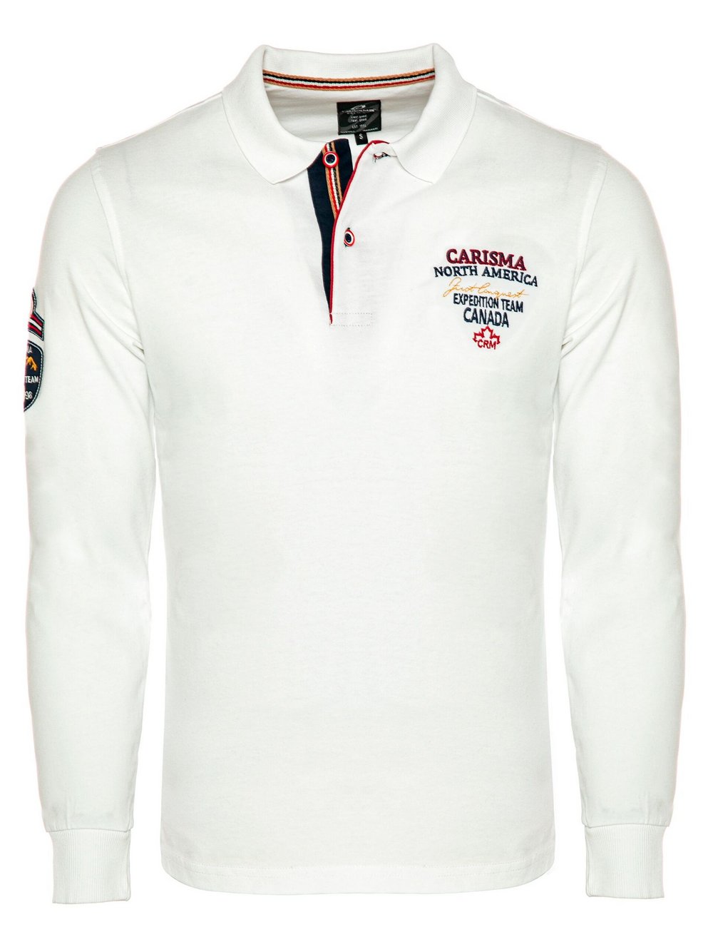 Carisma Langarm-Polo Herren Baumwolle bedruckt