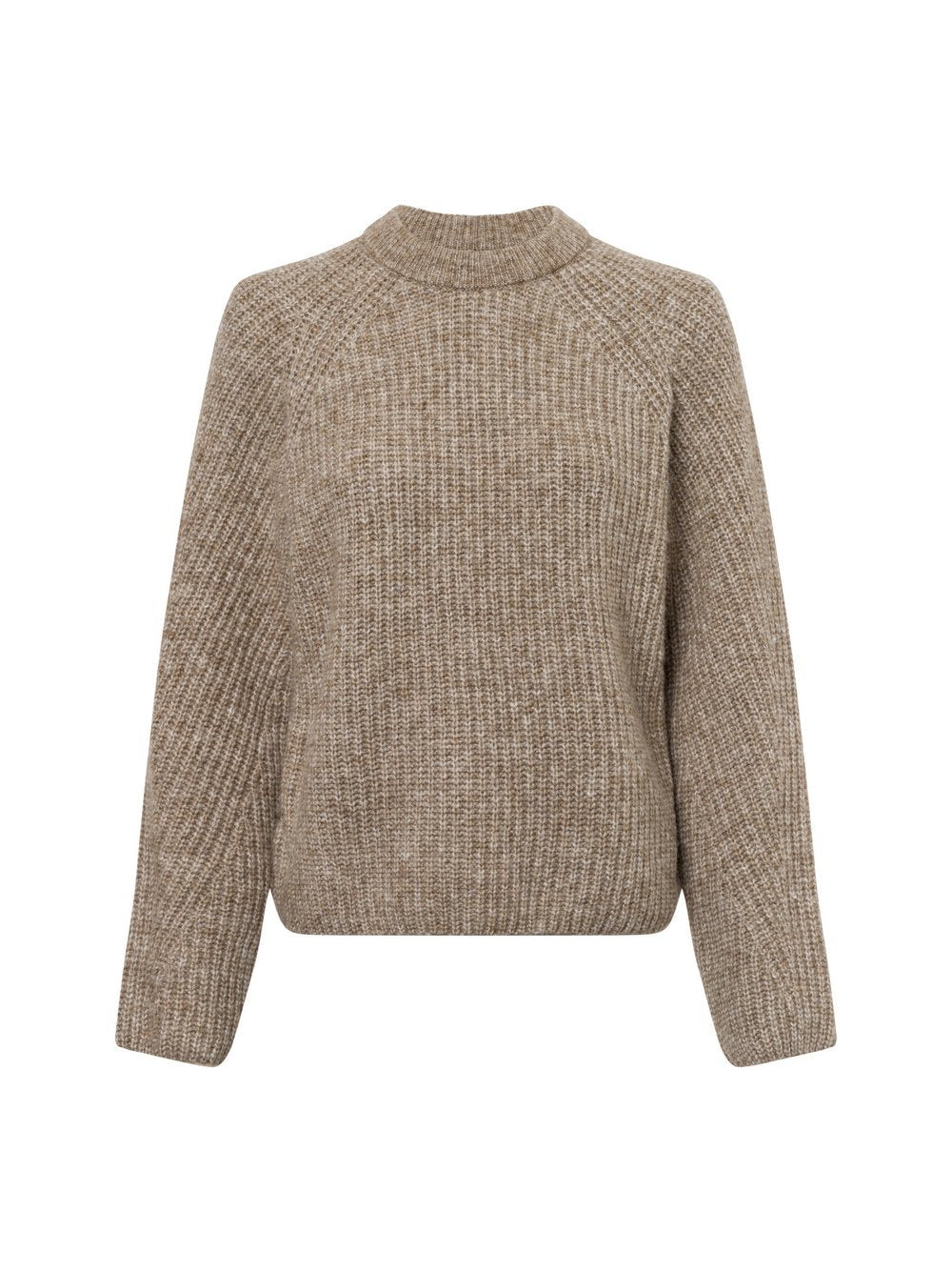 Nümph Strickpullover mit Alpaka-Anteil Damen Grobstrick meliert