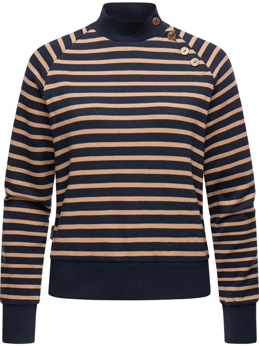 Ragwear Sweatshirt Damen Baumwolle gestreift